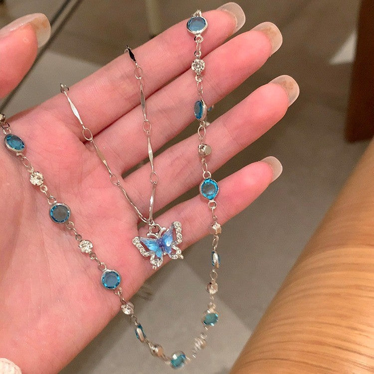 Korean Style Chain Pendant Necklace for Women Butterfly necklaces Fashion Accessories Jewelry Gift