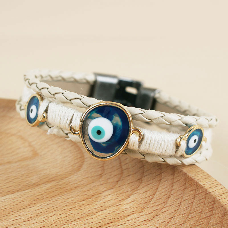 Evil Eye Bracelet For Woman Couple Bracelet Braided Fashion Jewelry Accessories Link Christmas Gift