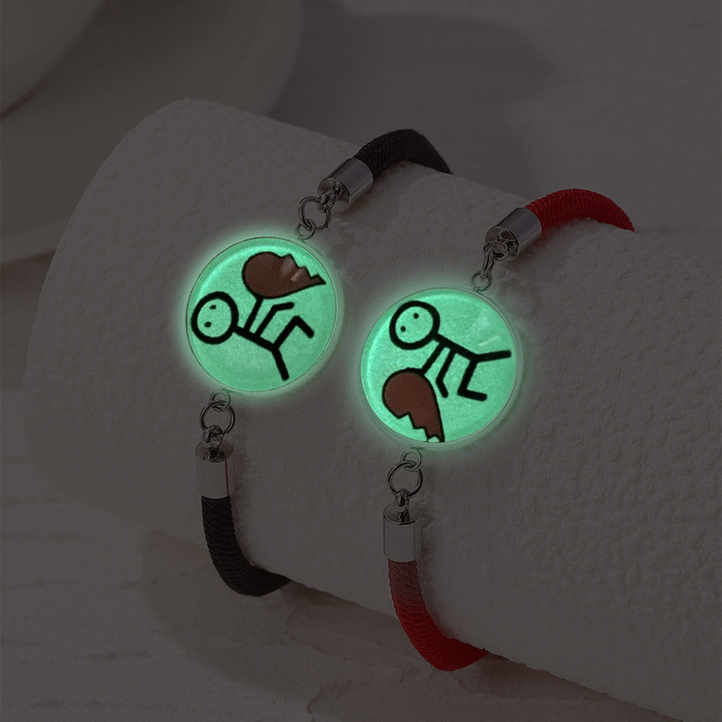 2pcs Couple Bracelet Gift For Lovers Woven Bracelet Adjustable Jewelry