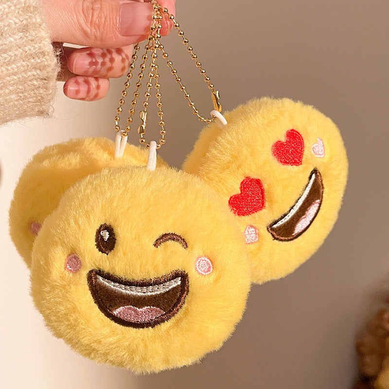 Elegant Smiley Smile Plush Doll Charm Stress Reliever Fun Toys Keychain Stuff Toys Fashion Gift Pop