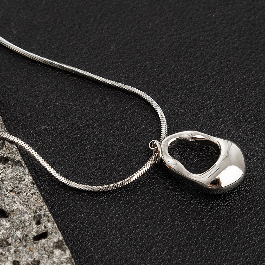 Elegant Silver Necklace For Women Water pendant Necklace Korean Fashion Jewelry  Accessories Gift