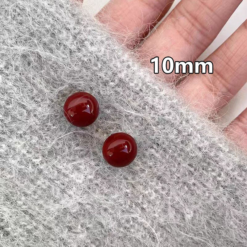 Elegant Red earrings For Women Fashion Stud Earrings Silver Cherry Earring Jewelry Accessories Gift