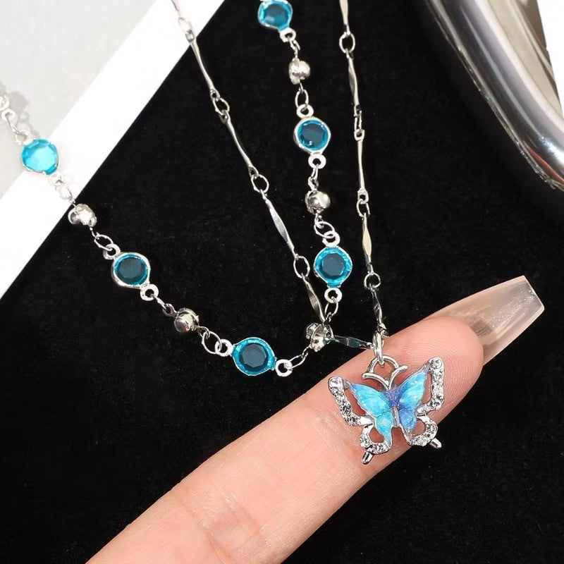 Korean Style Chain Pendant Necklace for Women Butterfly necklaces Fashion Accessories Jewelry Gift
