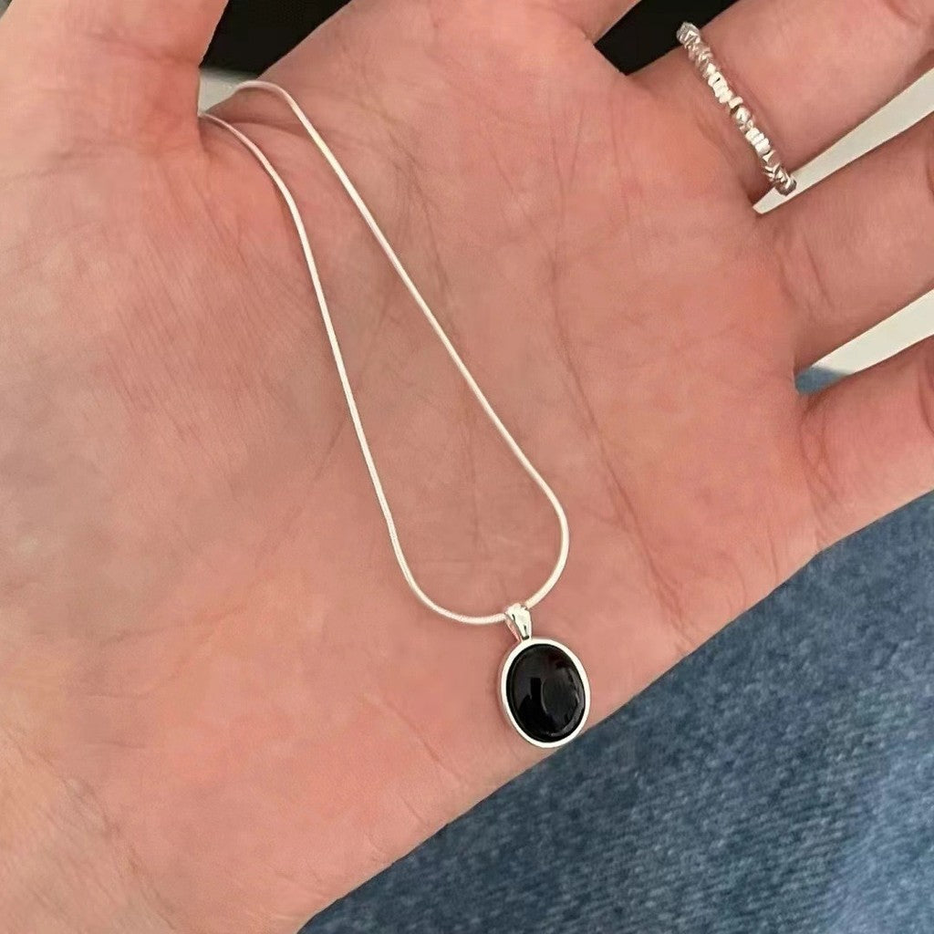 Elegant Silver Necklace For Women Moon Pendant Necklace Korean Fashion Jewelry Accessories Gift