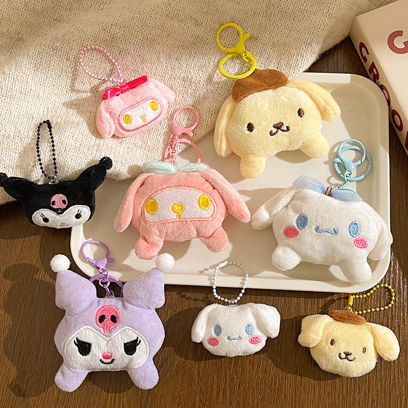 Elegant Sanrio Plush Doll Charm Stress Reliever Fun Toys Keychain Stuff Toys Fashion Gift Pop Kids