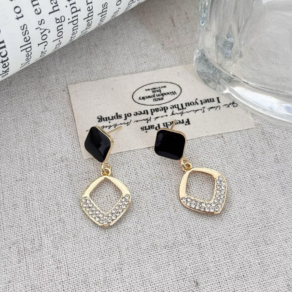 Elegant geometric Drop Earrings for women silver Earrings Stud Ear Fashion Jewelry Accessories Gift