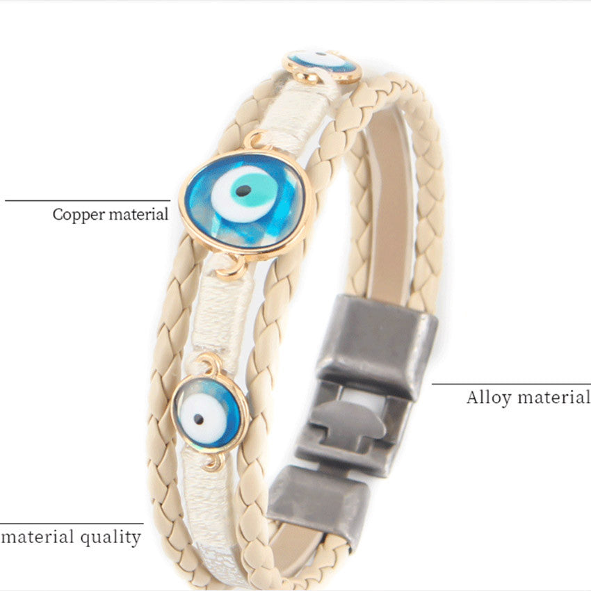 Evil Eye Bracelet For Woman Couple Bracelet Braided Fashion Jewelry Accessories Link Christmas Gift