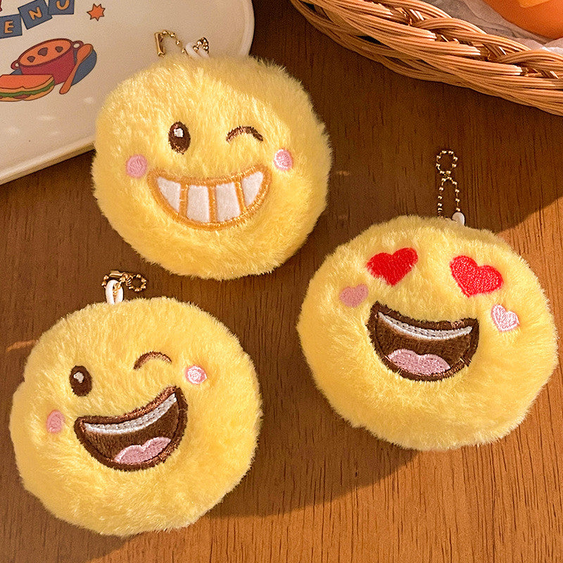 Elegant Smiley Smile Plush Doll Charm Stress Reliever Fun Toys Keychain Stuff Toys Fashion Gift Pop