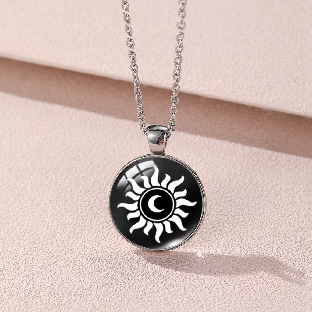 Elegant Silver Necklace For Women Moon Fashion Pendant Korean Fashion Jewelry Accessories lover Gift