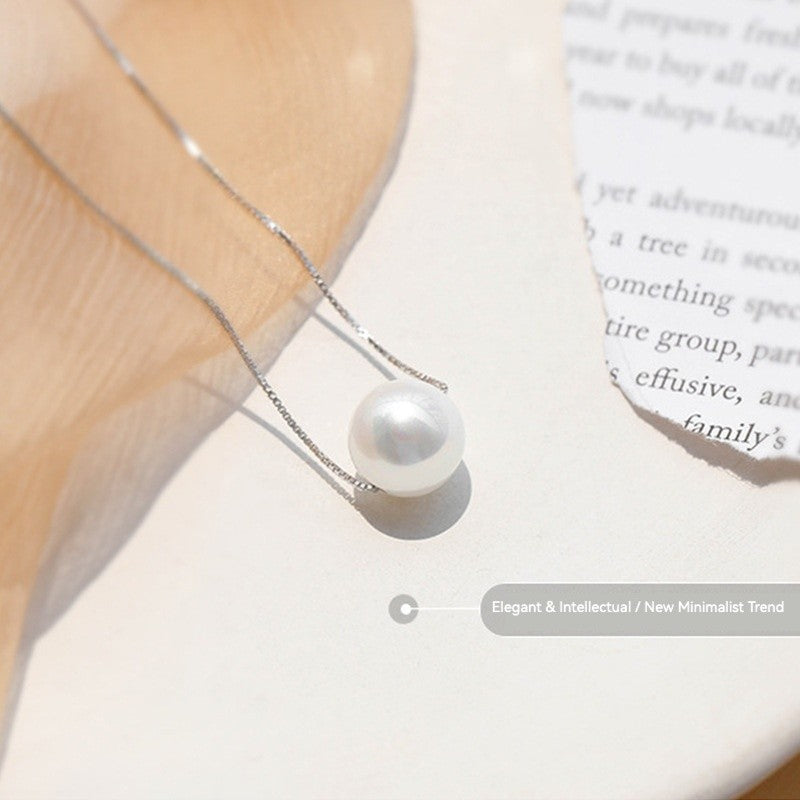 Elegant Silver Necklace For Women Pearl pendant Necklace Korean Fashion Jewelry  Accessories Gift