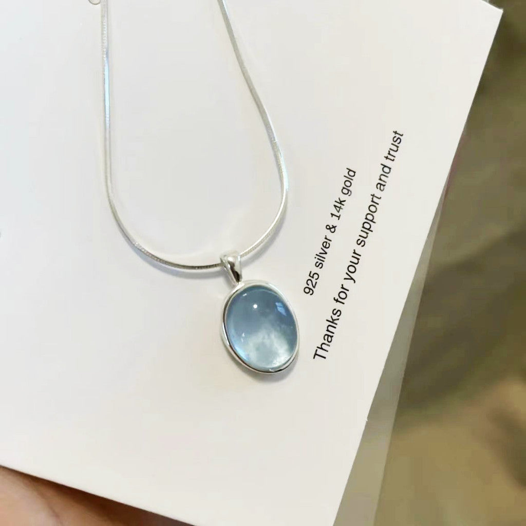 Elegant Silver Necklace For Women Moon Pendant Necklace Korean Fashion Jewelry Accessories Gift