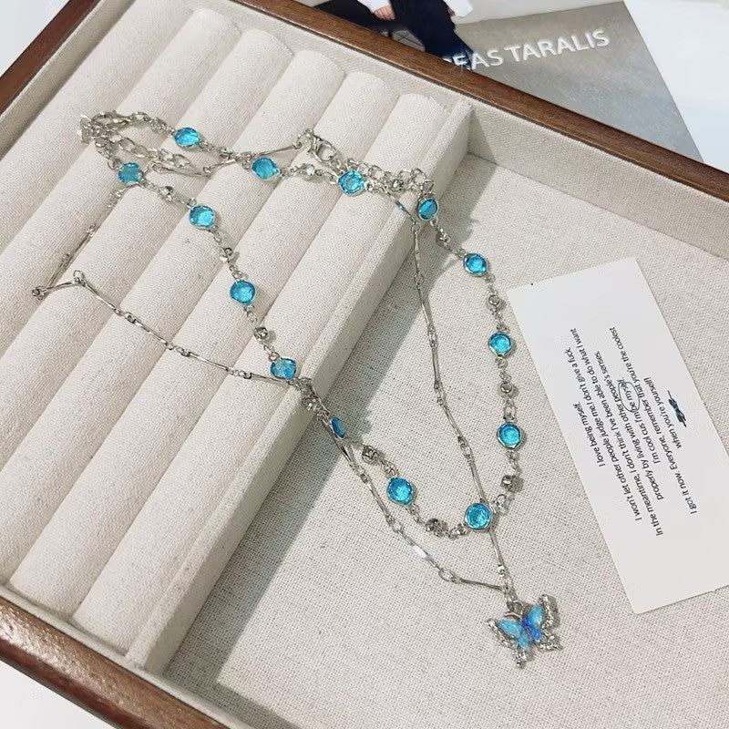 Korean Style Chain Pendant Necklace for Women Butterfly necklaces Fashion Accessories Jewelry Gift