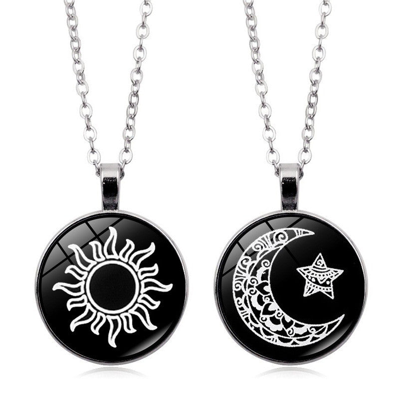 Elegant Silver Necklace For Women Moon Fashion Pendant Korean Fashion Jewelry Accessories lover Gift