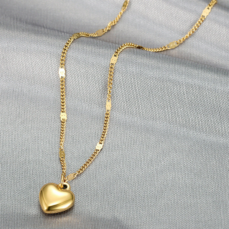 Elegant Gold Style Heart Pendant Pearl Silver Necklace For Women Fashion Jewelry Accessories Gifts
