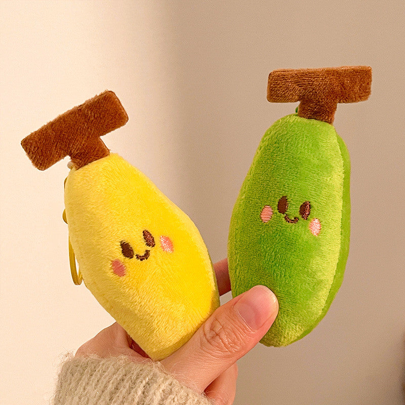 Elegant Mango Plush Doll Charm Stress Reliever Fun Toys Keychain Stuff Toys Fashion Gift Pop