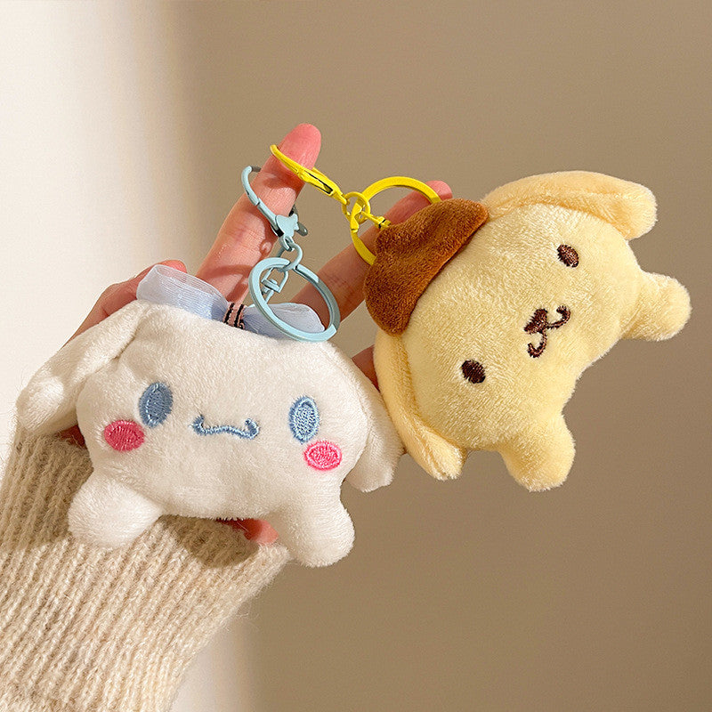 Elegant Sanrio Plush Doll Charm Stress Reliever Fun Toys Keychain Stuff Toys Fashion Gift Pop Kids