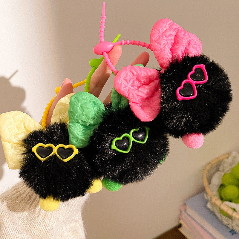 Elegant Coal Ball Plush Doll Charm Stress Reliever Fun Toys Keychain Stuff Toys Fashion Gift Pop