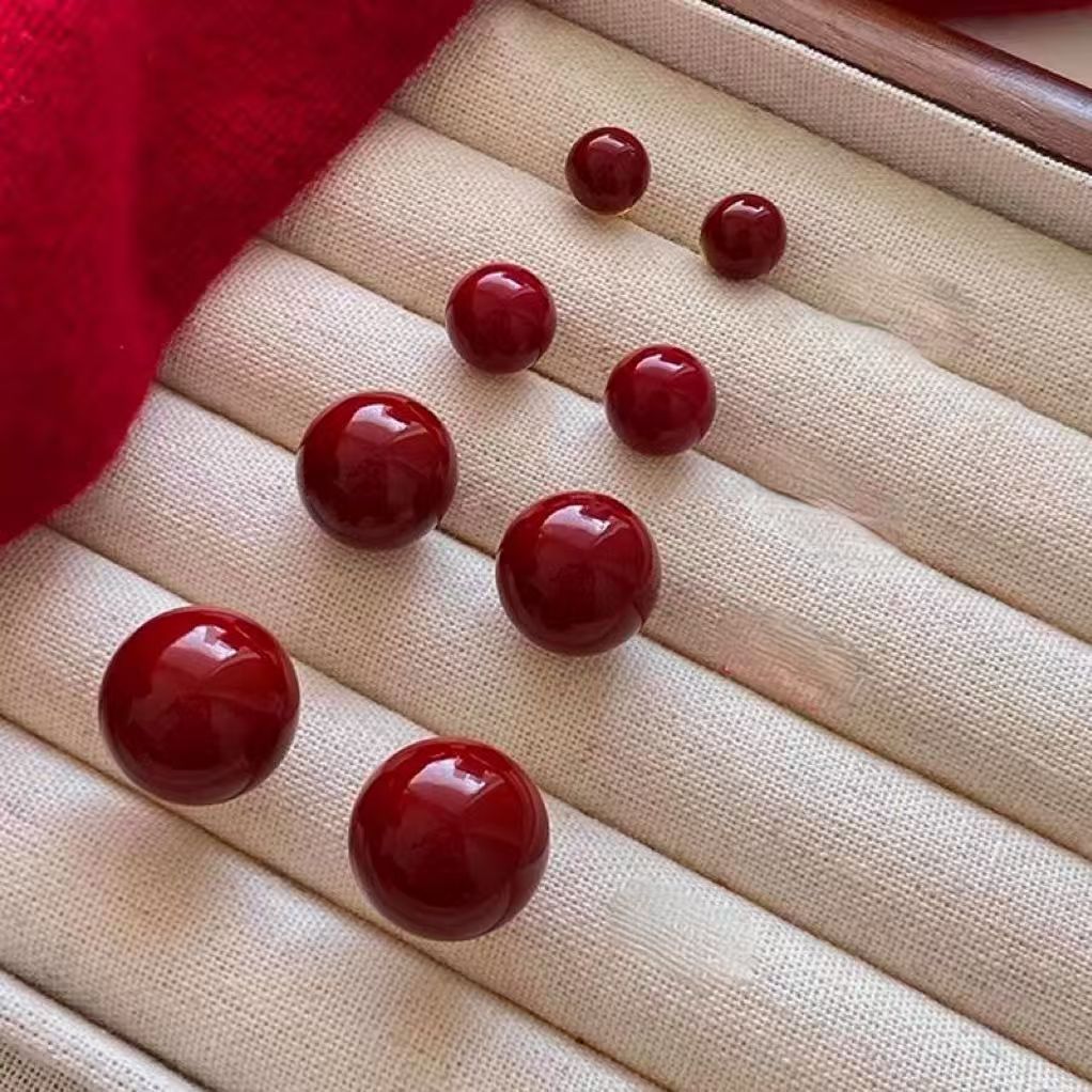 Elegant Red earrings For Women Fashion Stud Earrings Silver Cherry Earring Jewelry Accessories Gift