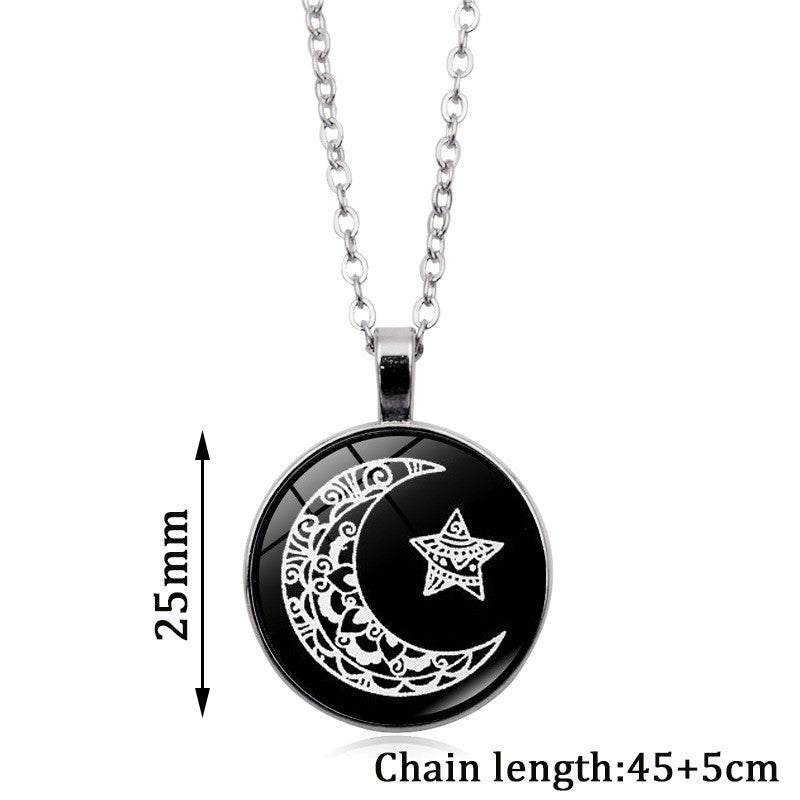 Elegant Silver Necklace For Women Moon Fashion Pendant Korean Fashion Jewelry Accessories lover Gift