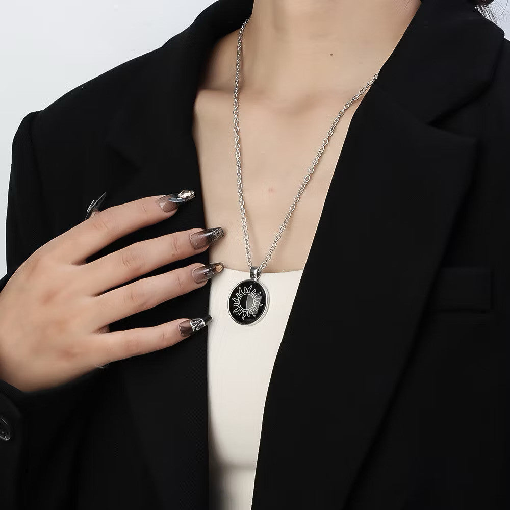 Elegant Silver Necklace For Women Moon Fashion Pendant Korean Fashion Jewelry Accessories lover Gift