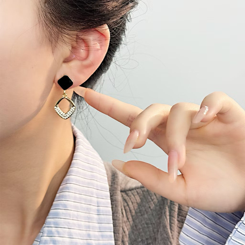 Elegant geometric Drop Earrings for women silver Earrings Stud Ear Fashion Jewelry Accessories Gift