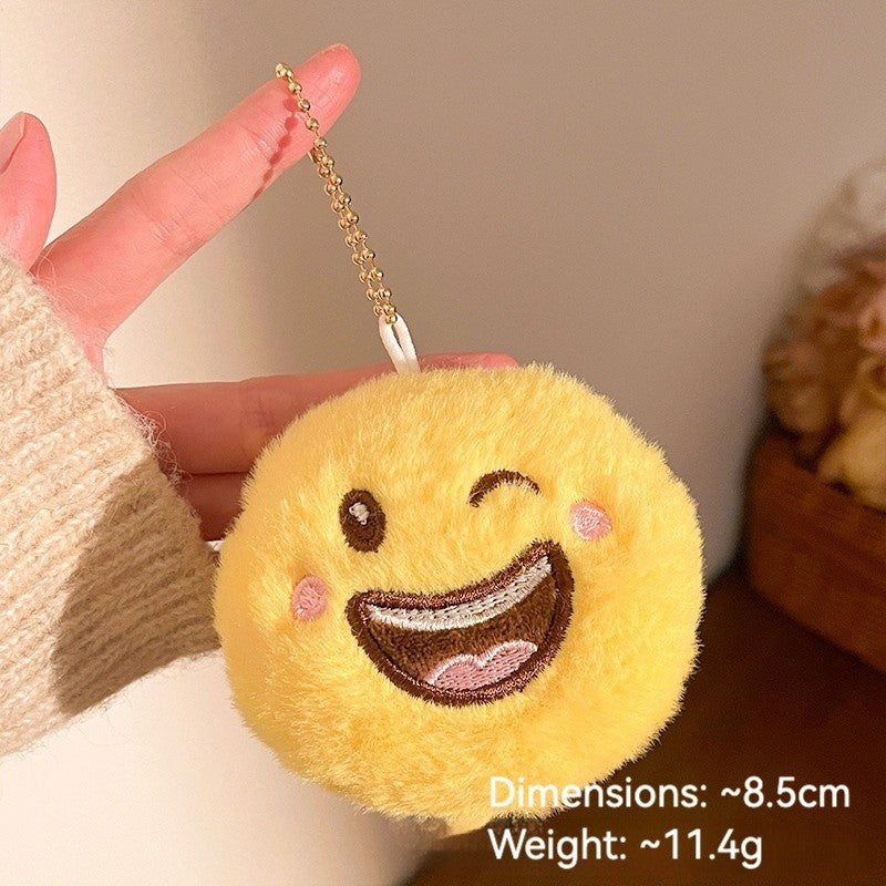 Elegant Smiley Smile Plush Doll Charm Stress Reliever Fun Toys Keychain Stuff Toys Fashion Gift Pop