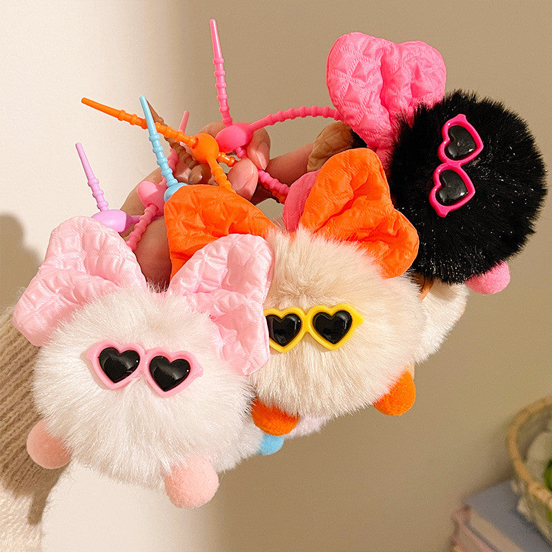 Elegant Coal Ball Plush Doll Charm Stress Reliever Fun Toys Keychain Stuff Toys Fashion Gift Pop