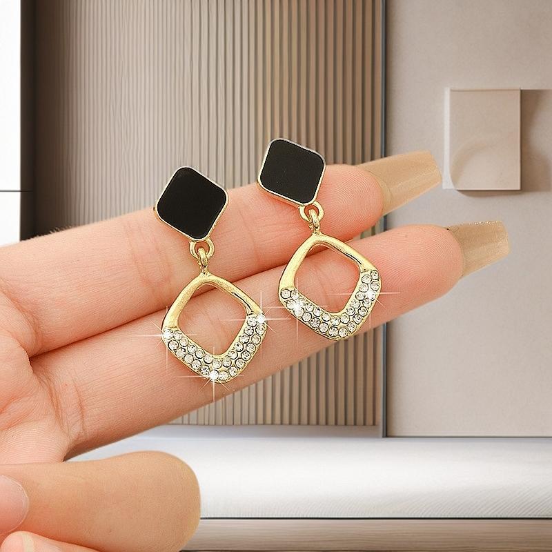 Elegant geometric Drop Earrings for women silver Earrings Stud Ear Fashion Jewelry Accessories Gift