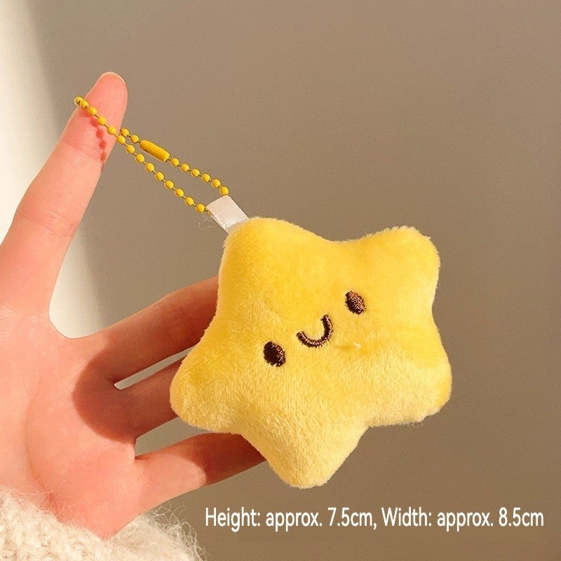 Elegant Smile Star Plush Doll Charm Stress Reliever Fun Toys Keychain Stuff Toys Fashion Gift Pop