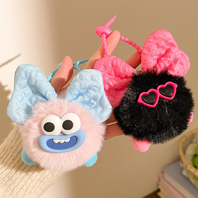 Elegant Coal Ball Plush Doll Charm Stress Reliever Fun Toys Keychain Stuff Toys Fashion Gift Pop