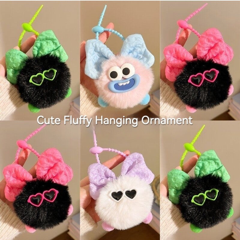 Elegant Coal Ball Plush Doll Charm Stress Reliever Fun Toys Keychain Stuff Toys Fashion Gift Pop