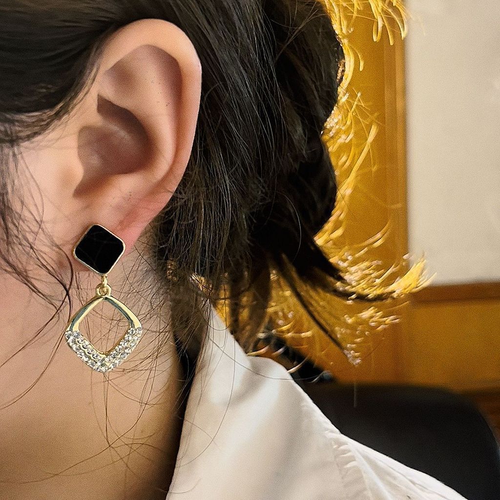 Elegant geometric Drop Earrings for women silver Earrings Stud Ear Fashion Jewelry Accessories Gift