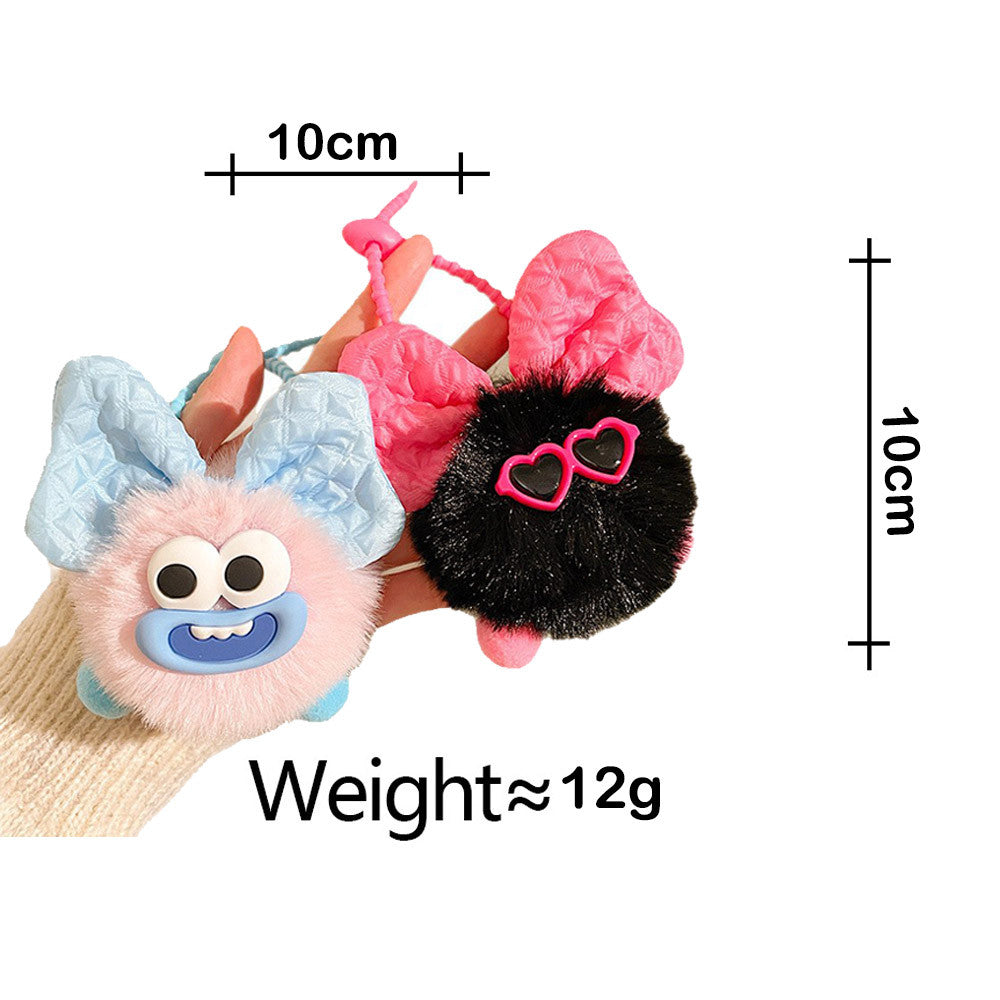 Elegant Coal Ball Plush Doll Charm Stress Reliever Fun Toys Keychain Stuff Toys Fashion Gift Pop