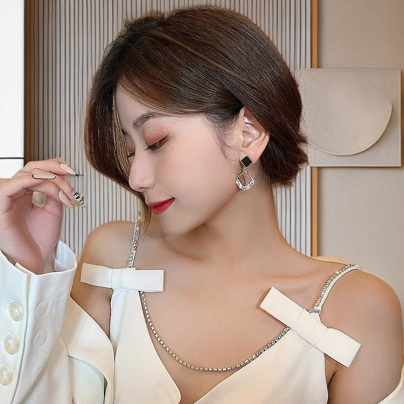 Elegant geometric Drop Earrings for women silver Earrings Stud Ear Fashion Jewelry Accessories Gift