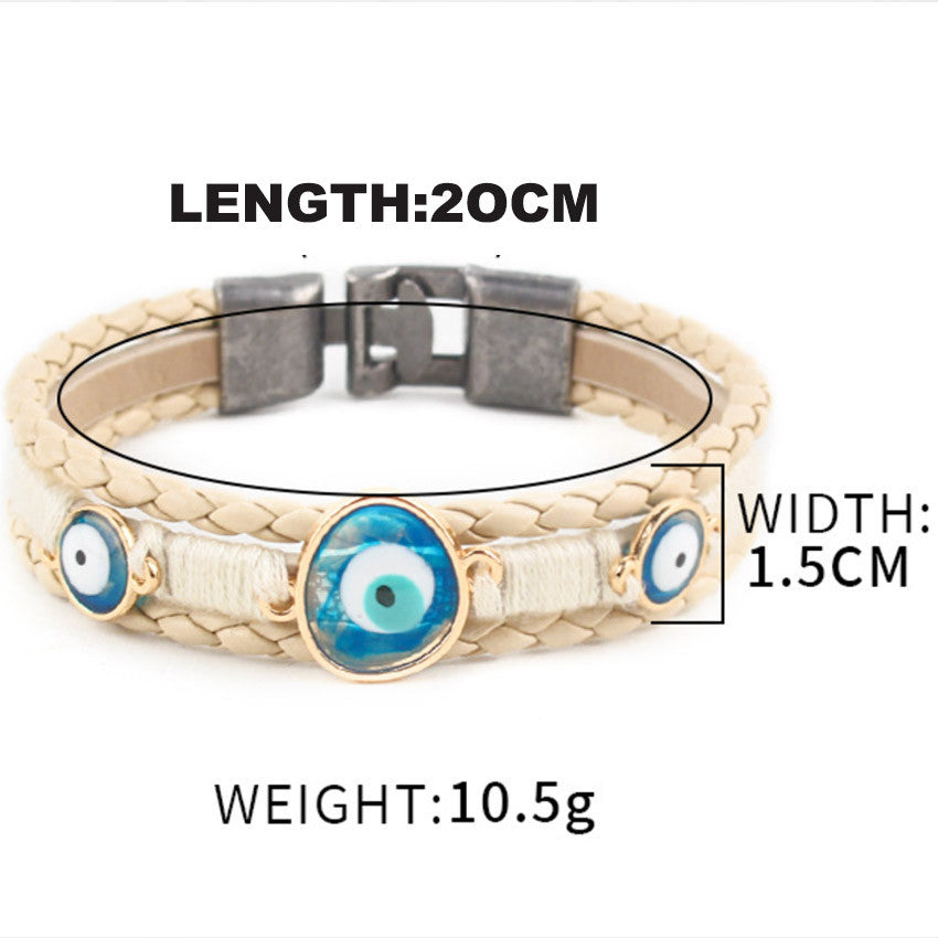 Evil Eye Bracelet For Woman Couple Bracelet Braided Fashion Jewelry Accessories Link Christmas Gift