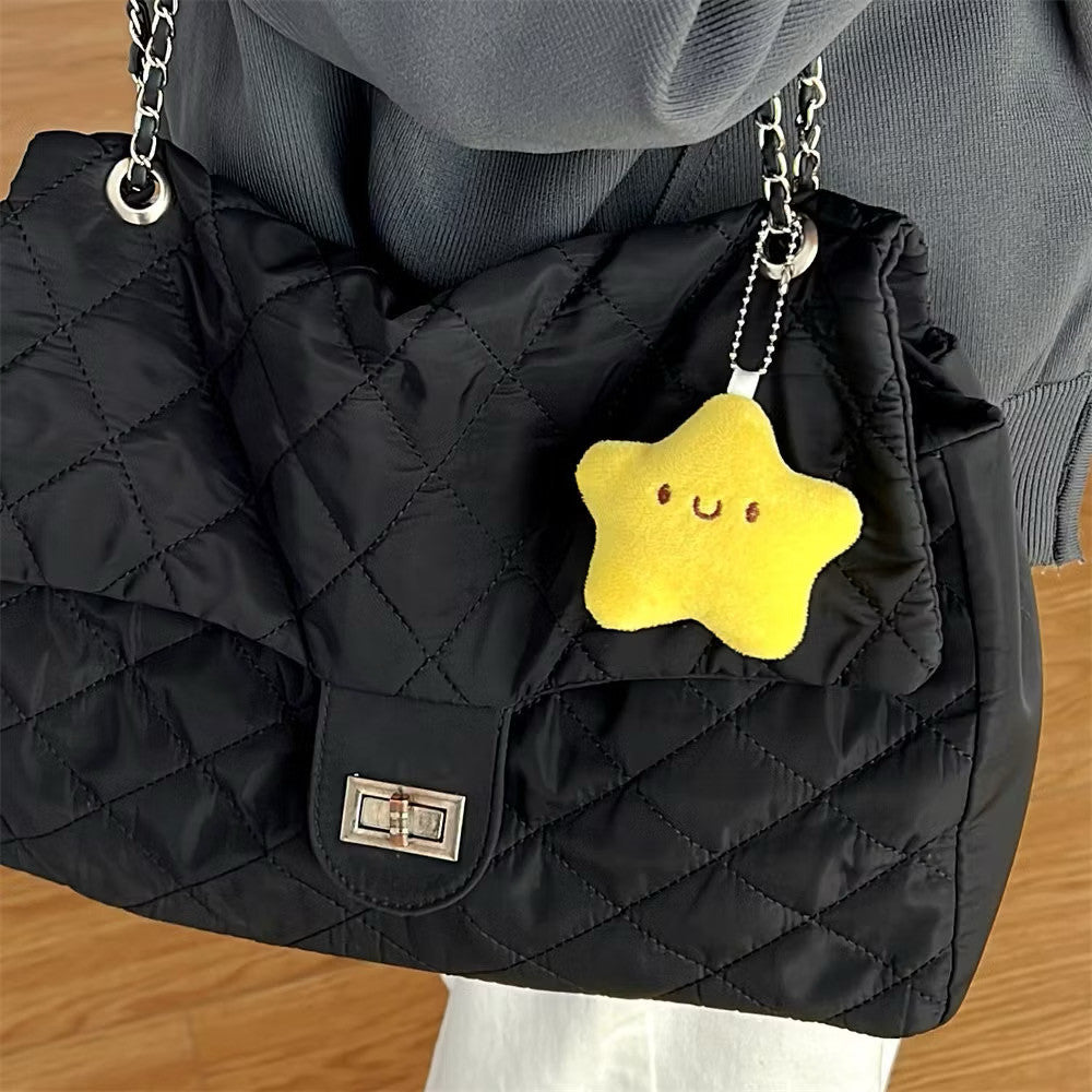 Elegant Smile Star Plush Doll Charm Stress Reliever Fun Toys Keychain Stuff Toys Fashion Gift Pop