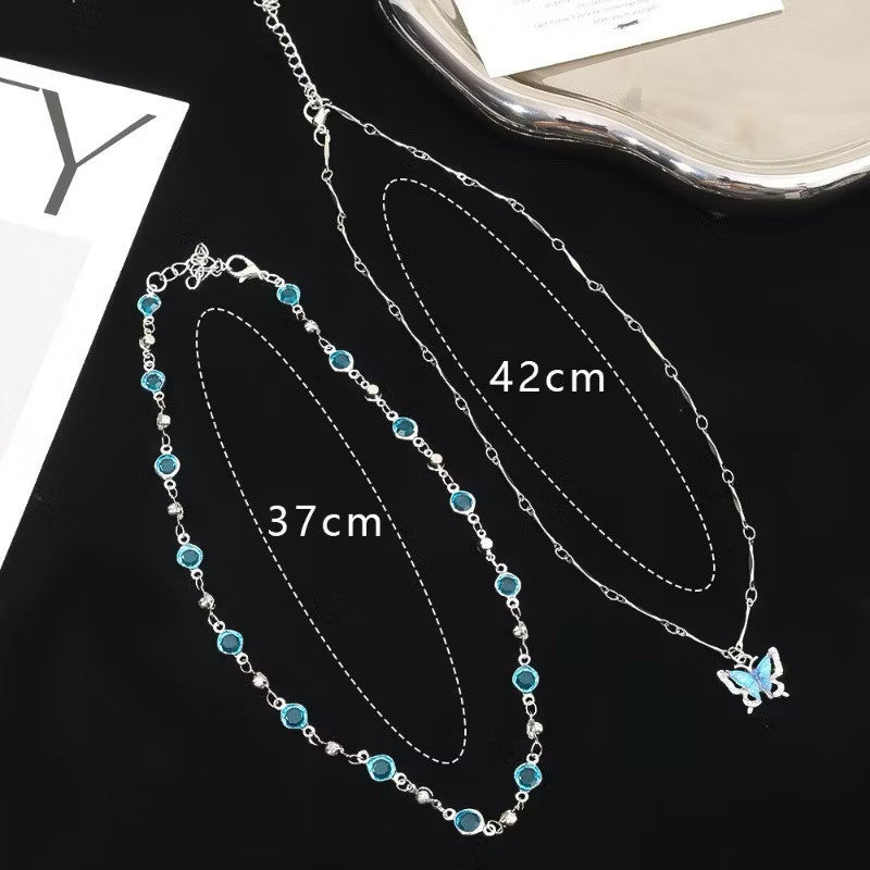 Korean Style Chain Pendant Necklace for Women Butterfly necklaces Fashion Accessories Jewelry Gift