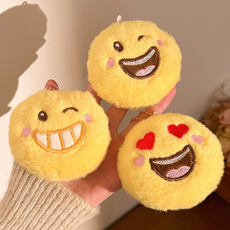Elegant Smiley Smile Plush Doll Charm Stress Reliever Fun Toys Keychain Stuff Toys Fashion Gift Pop