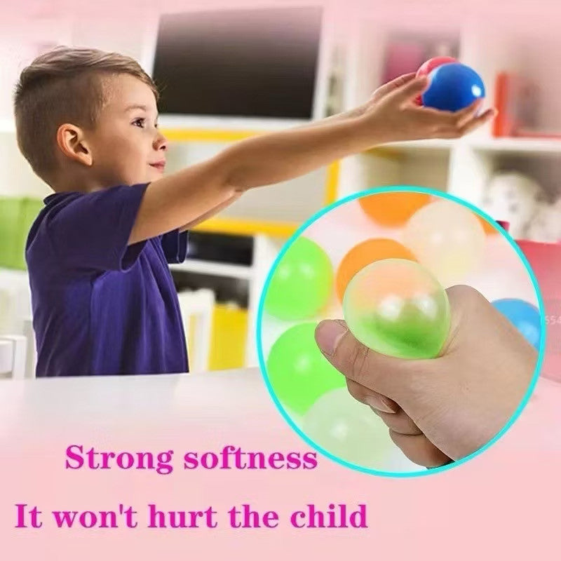Luminous Sticky Ball Stress Relief  Reliever Toys Jelly Cat Feet  Pop Fun Christmas Gift Kids Toy