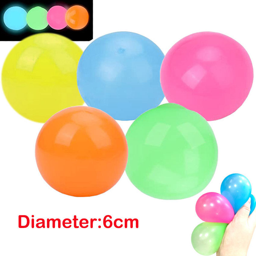 Luminous Sticky Ball Stress Relief  Reliever Toys Jelly Cat Feet  Pop Fun Christmas Gift Kids Toy