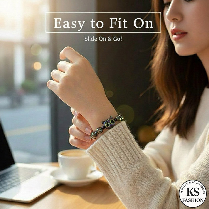 2Pc Black Cat Couple Bracelet For Women lucky Charm Beads Bracelets Fashion Jewelry Accessories Gift