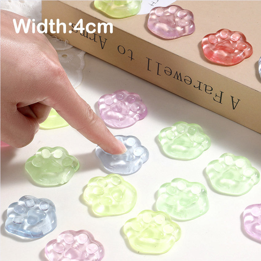 Luminous Sticky Ball Stress Relief  Reliever Toys Jelly Cat Feet  Pop Fun Christmas Gift Kids Toy