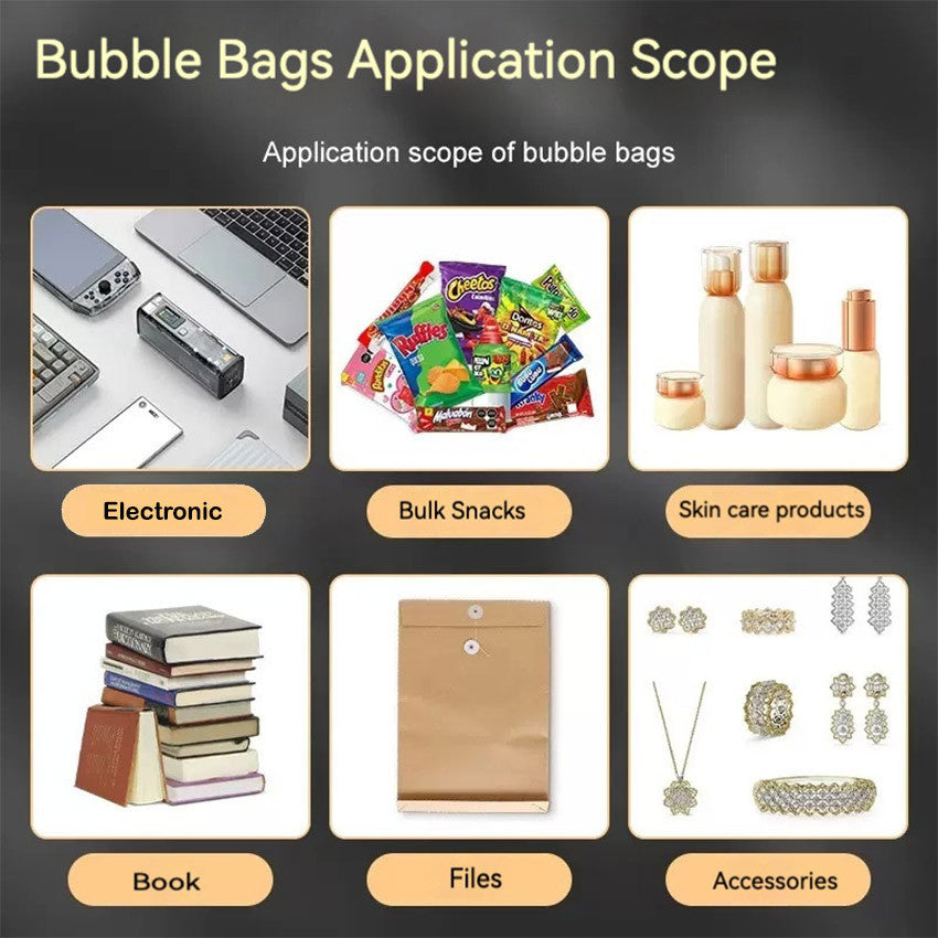 10pcs Self adhesive Bubble Mailer PE White Poly Plastic Padded Envelope Shipping pouch Mailing Pack