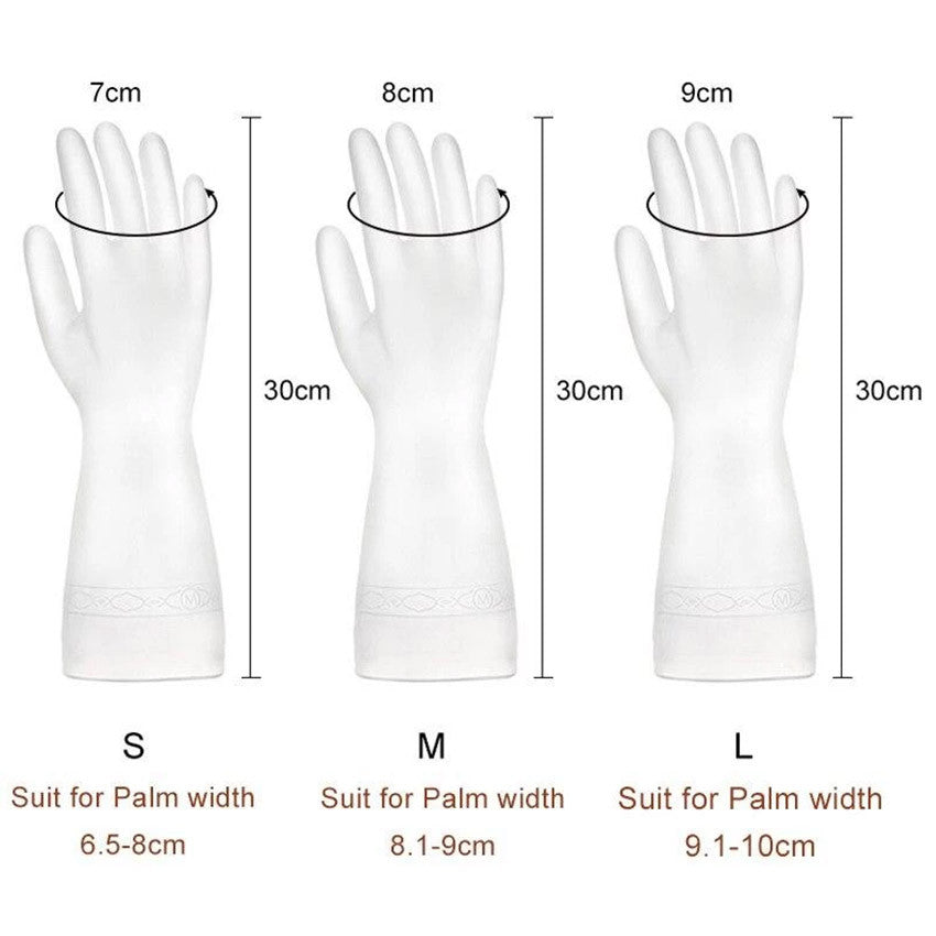 Women's Dishwashing Gloves Durable Waterproof PVC Kitchen Washing Glove Housework Fashion Flamingo