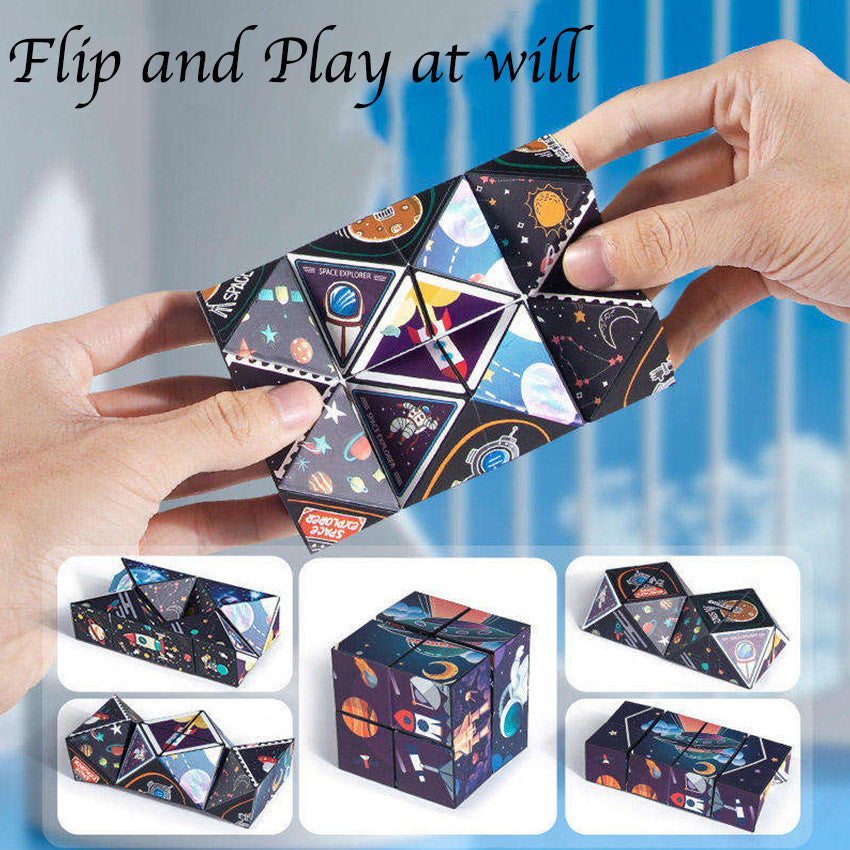 3D Rubik's Cube Geometric Three-Dimensional Rubik's Cube Kids Puzzle Toy Stress Relief Toys Fun Gift