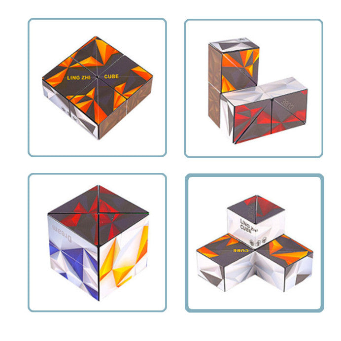3D Rubik's Cube Geometric Three-Dimensional Rubik's Cube Kids Puzzle Toy Stress Relief Toys Fun Gift