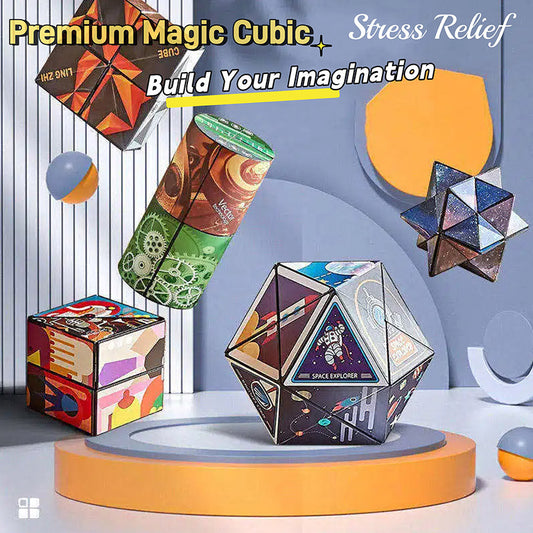 3D Rubik's Cube Geometric Three-Dimensional Rubik's Cube Kids Puzzle Toy Stress Relief Toys Fun Gift