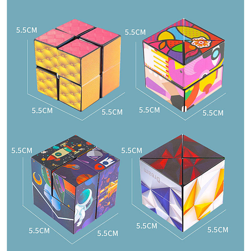 3D Rubik's Cube Geometric Three-Dimensional Rubik's Cube Kids Puzzle Toy Stress Relief Toys Fun Gift