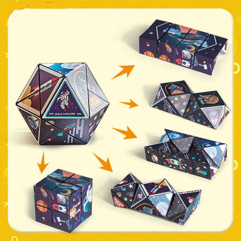 3D Rubik's Cube Geometric Three-Dimensional Rubik's Cube Kids Puzzle Toy Stress Relief Toys Fun Gift