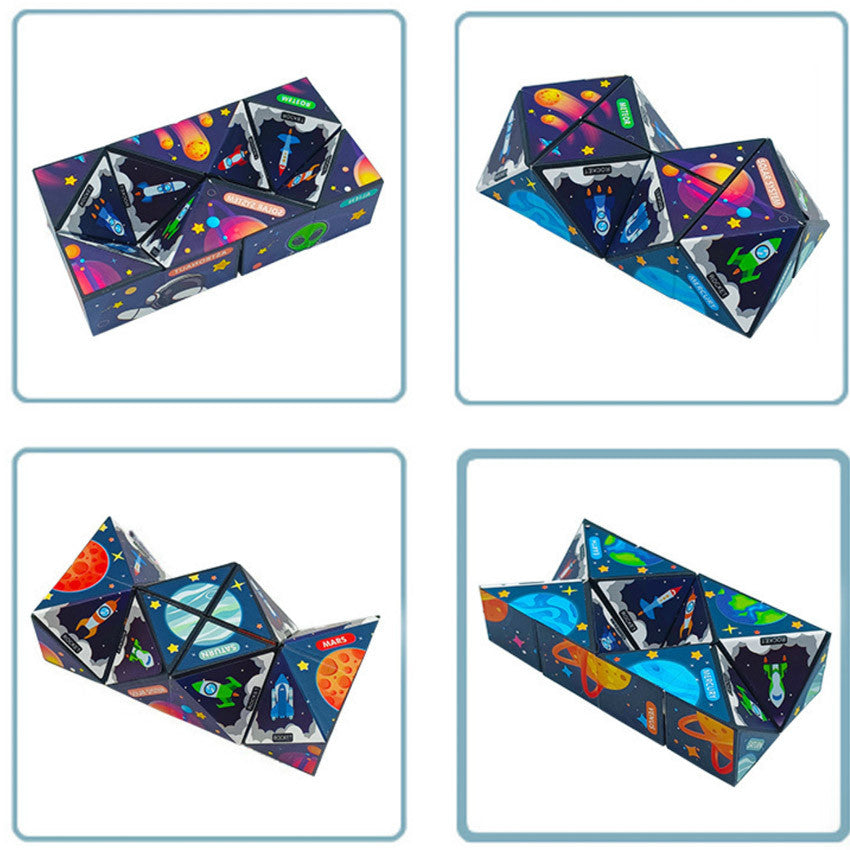 3D Rubik's Cube Geometric Three-Dimensional Rubik's Cube Kids Puzzle Toy Stress Relief Toys Fun Gift